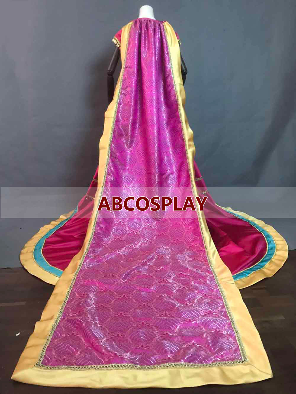 Aladdin And His Lamp Princess Jasmine Formal Magenta Live Action Movie Cosplay Costume