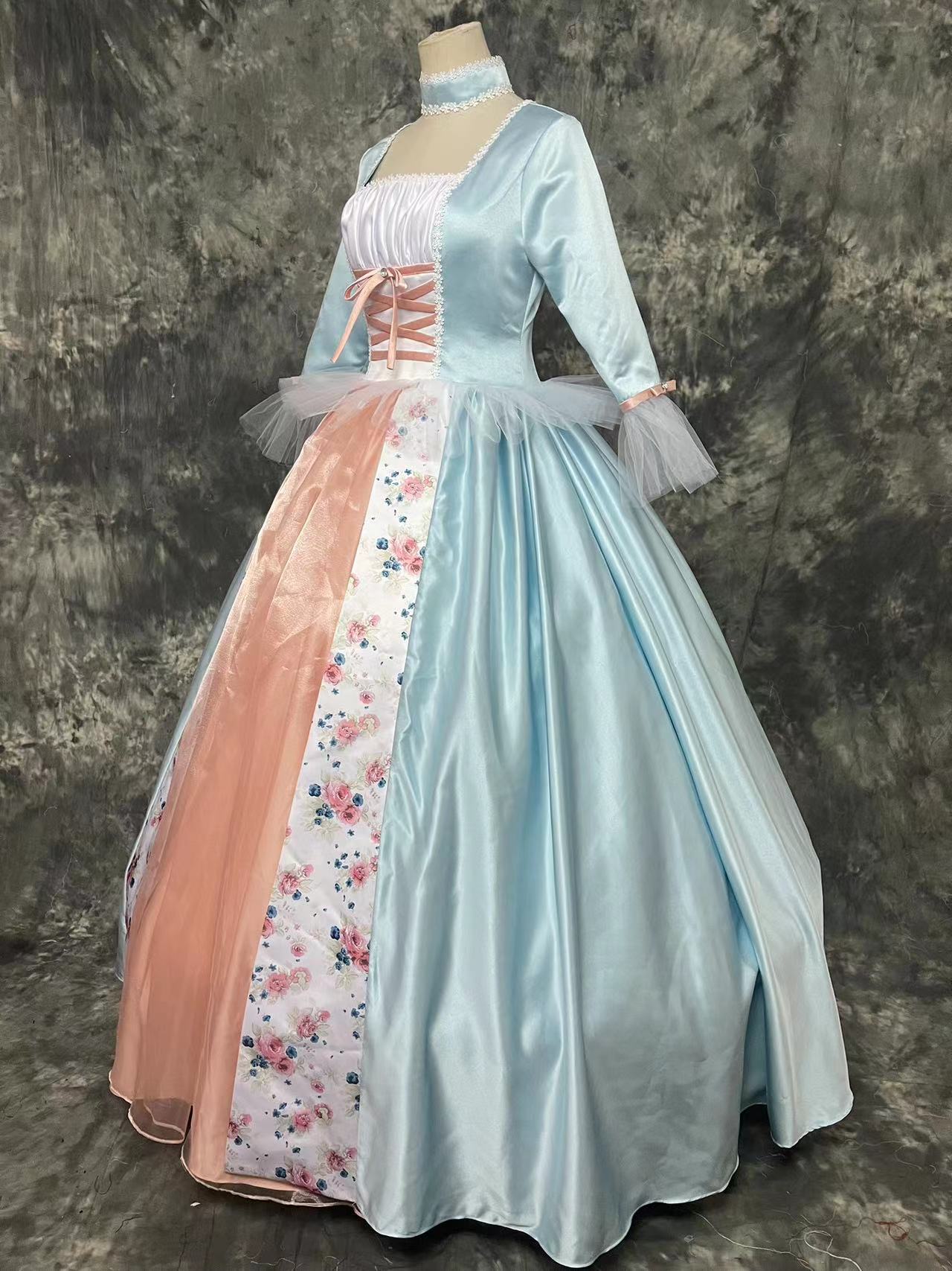 Barbie Skyblue Princess Dress Cosplay Costume