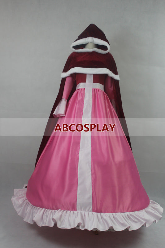 Princess Beauty And The Beast Belle Pink Dress Vs Cape Cosplay Costumes