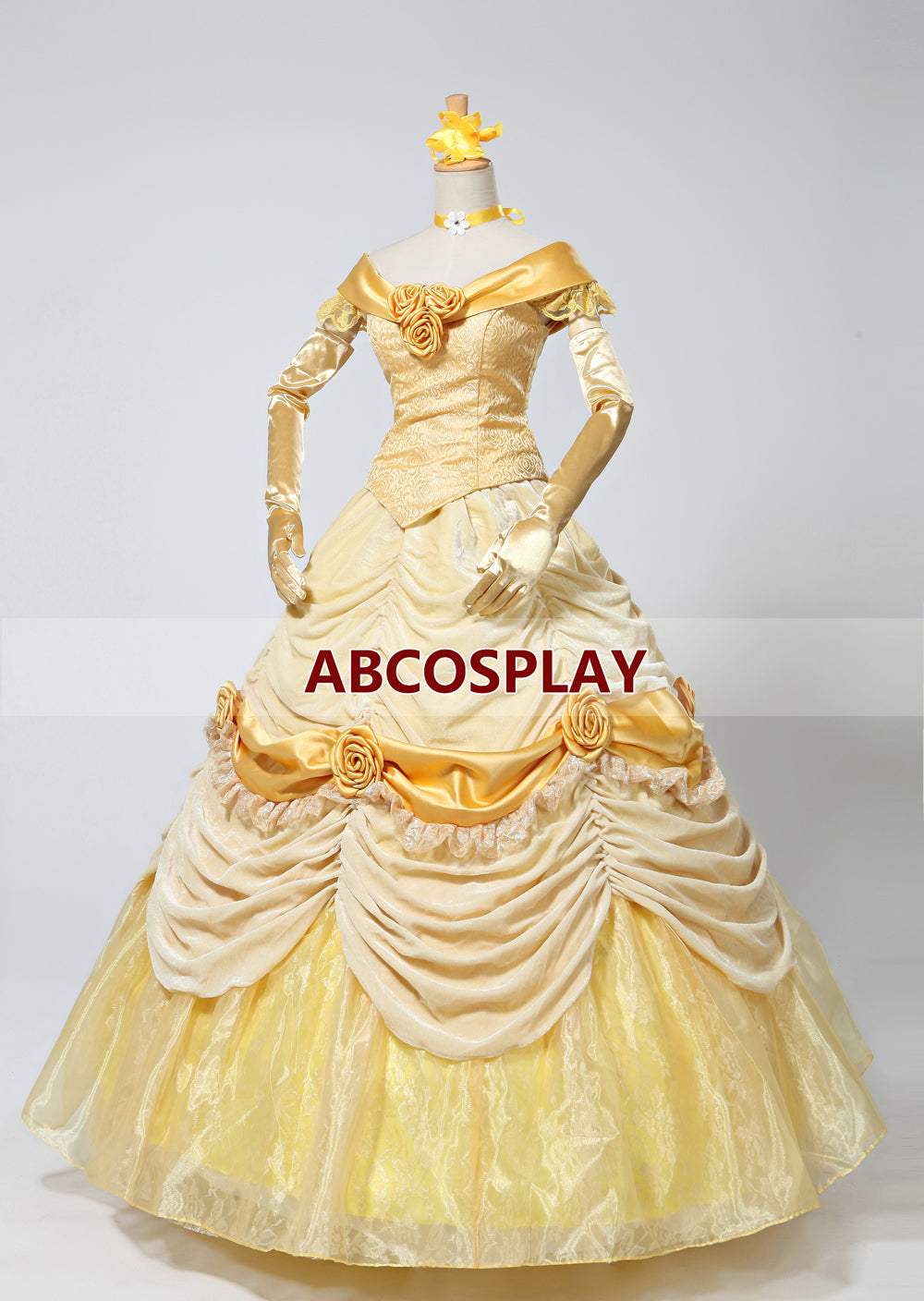 Beauty And The Beast Belle Princess Dress Luxury Design Cosplay Costume