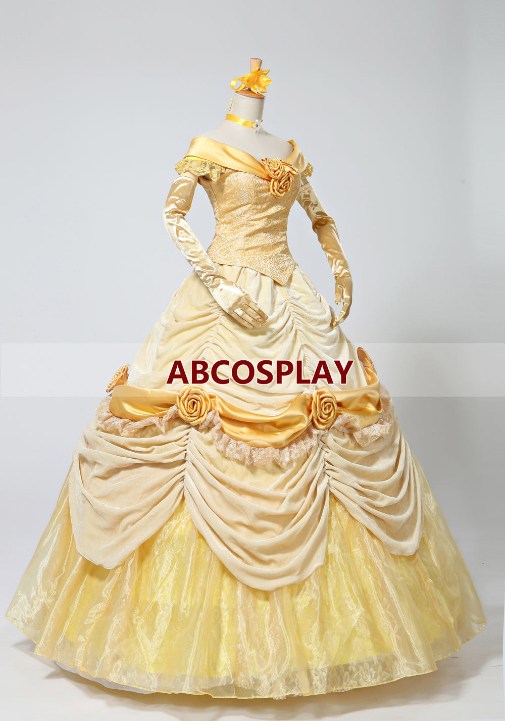 Beauty And The Beast Belle Princess Dress Luxury Design Cosplay Costume