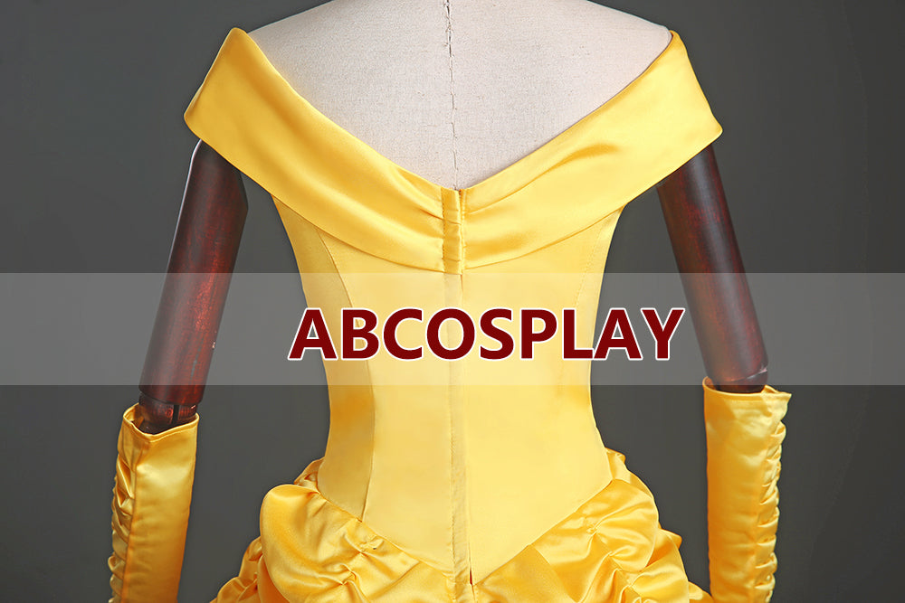 Beauty And The Beast Belle Princess Dress Yellow Cosplay Costume