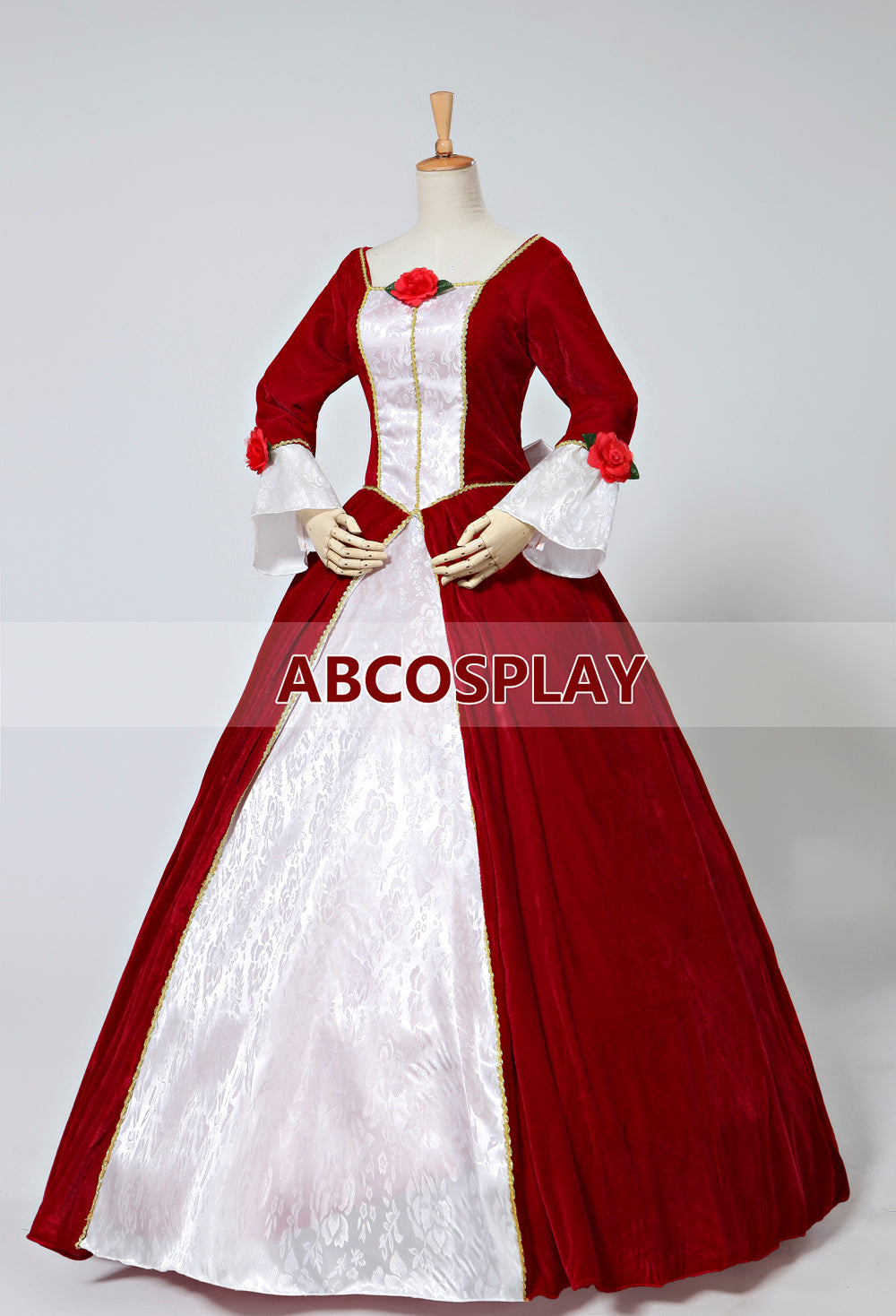 Beauty And The Beast Belle Velvet Princess Dress Cosplay Costume