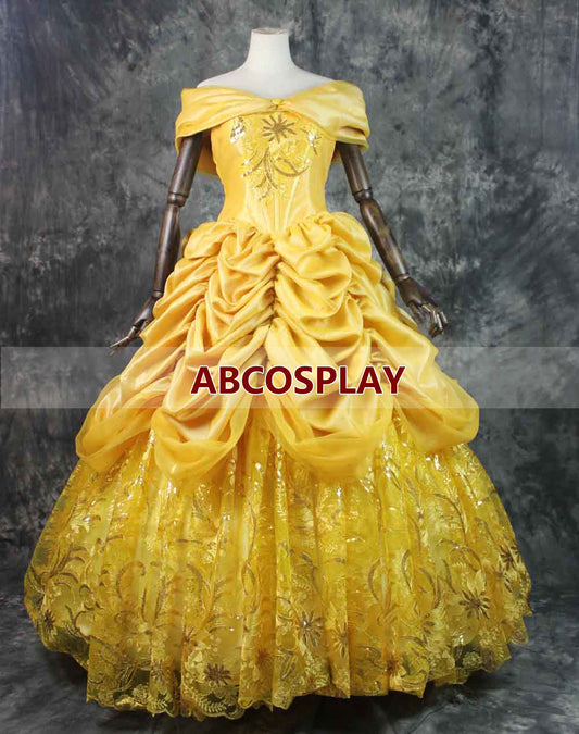 Beauty And The Beast Belle Yellow Dress Belle Princess Cosplay Costume