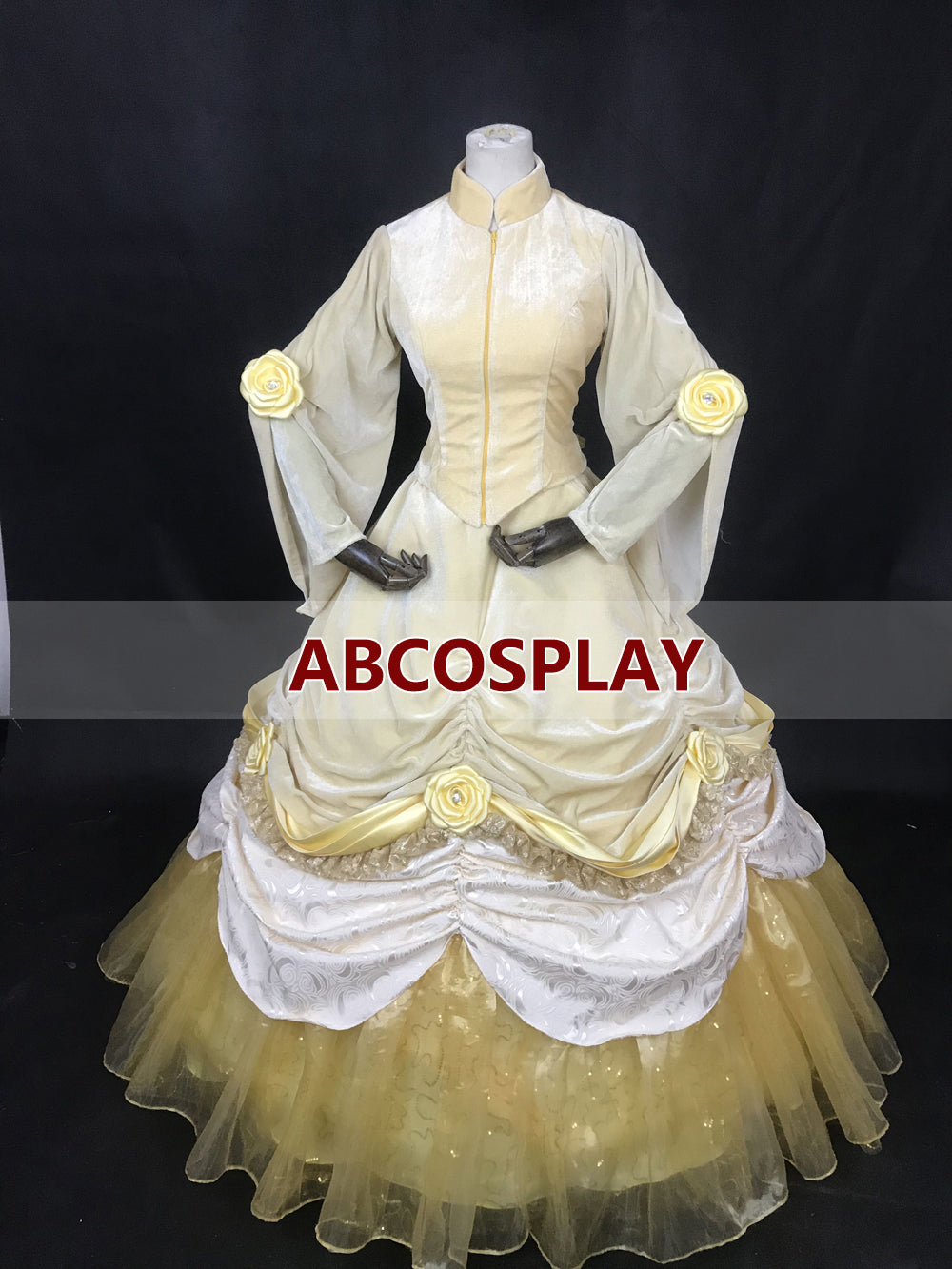 Beauty And The Beast Belle Yellow Dress Vs Cape Cosplay Costumes