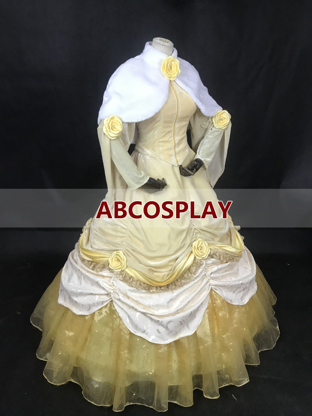 Beauty And The Beast Belle Yellow Dress Vs Cape Cosplay Costumes