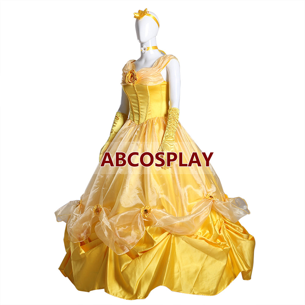 Beauty and The Beast Belle Princess Dress 2015 Film Cosplay Costume