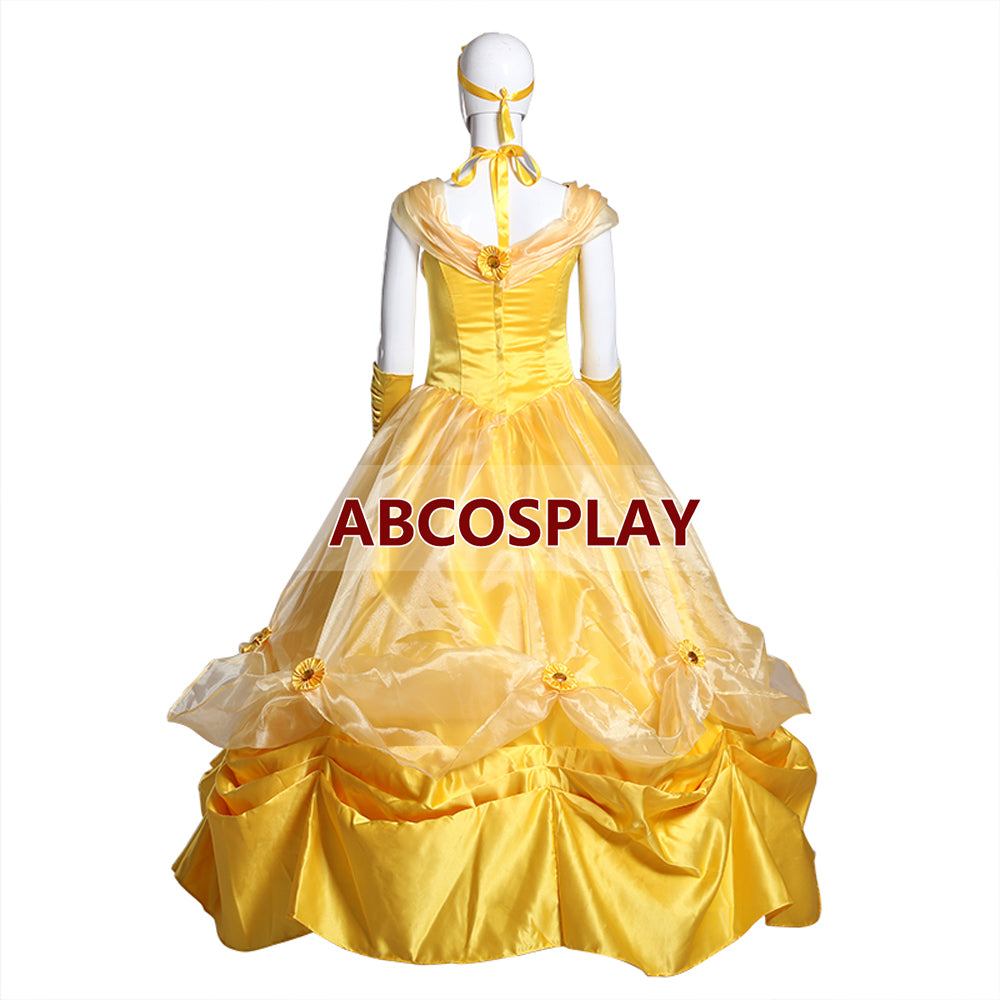 Beauty and The Beast Belle Princess Dress 2015 Film Cosplay Costume