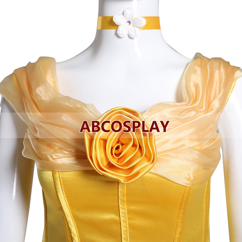 Beauty and The Beast Belle Princess Dress 2015 Film Cosplay Costume