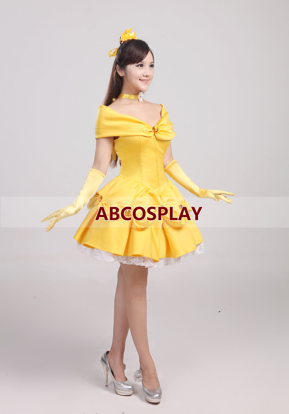Beauty and The Beast Belle Princess Dress Short Dance Dress Cosplay Costume