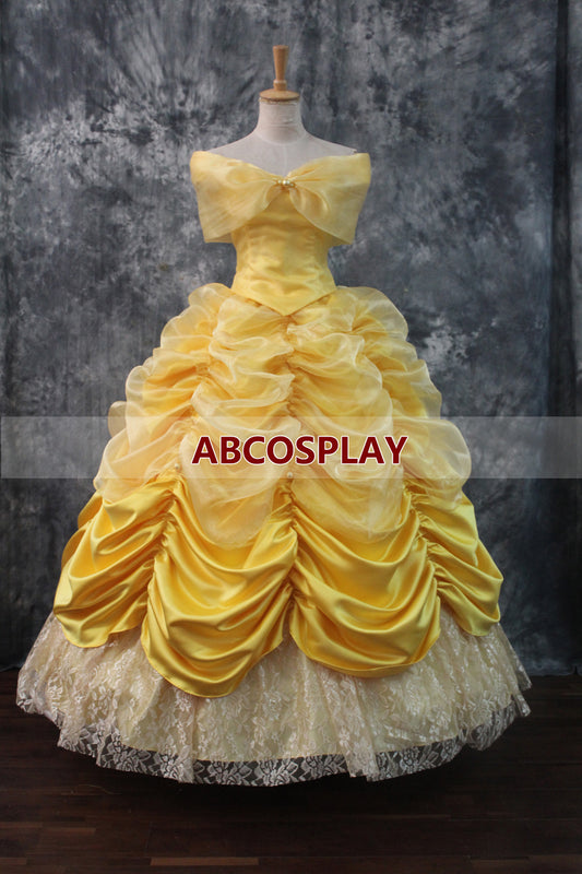 Princess Belle Dress from Beauty And The Beast Cosplay Costume