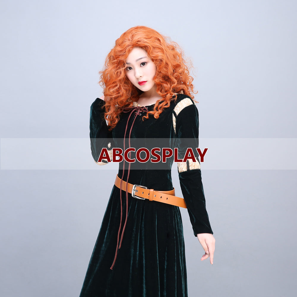 Brave Merida Princess Dress Velvet Cosplay Costume