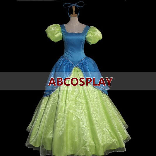 Cinderella Evil Sister Drizella Green Dress Woman Girls Cosplay Costume