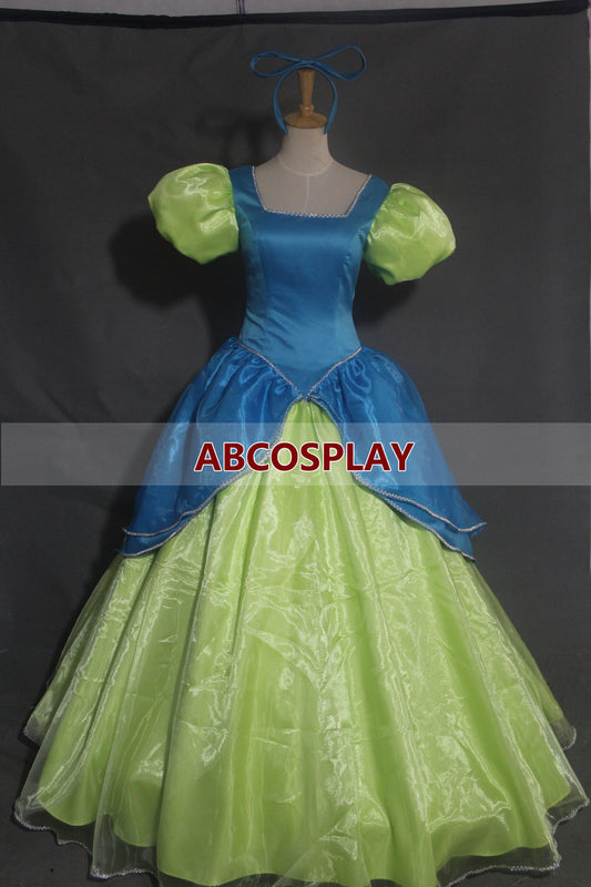 Cinderella Evil Sister Drizella Green Dress Cosplay Costumes