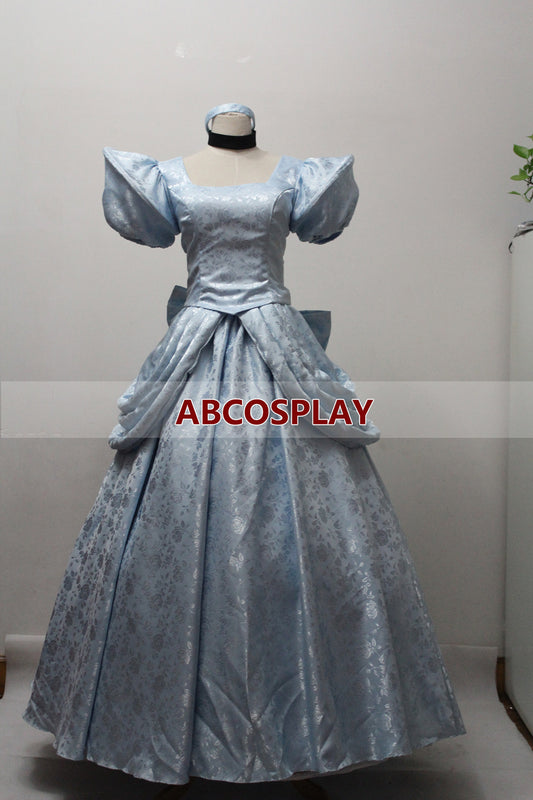 Princess Cinderella Dress Brocade Satin Cosplay Costumes