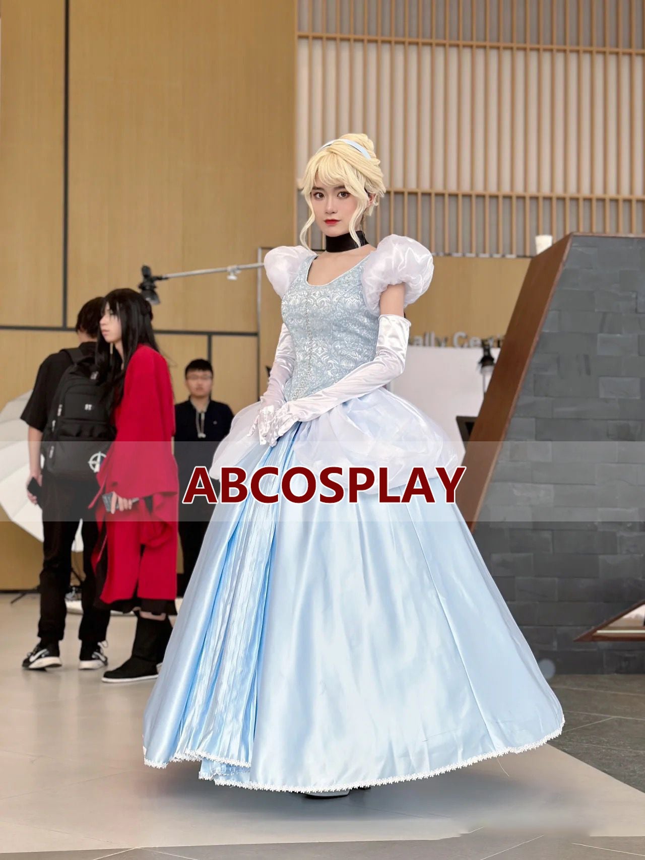 Princess Cinderella Satin Dress Cosplay Costumes