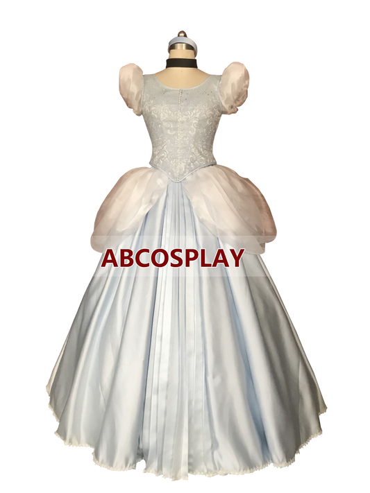 Princess Cinderella Satin Dress Cosplay Costumes