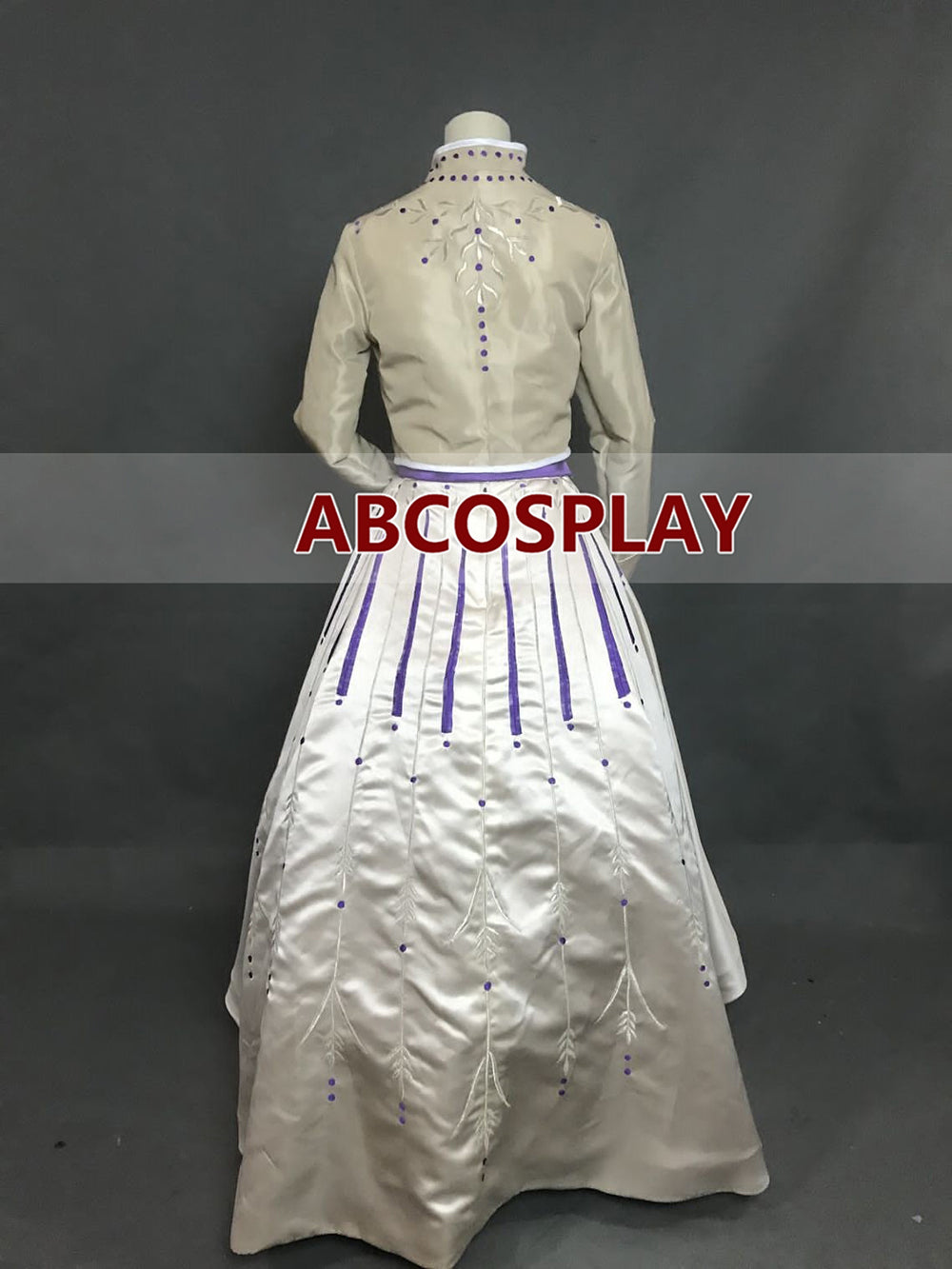 Frozen 2 Anna Embroidery Dress Cosplay Costume Luxury Style