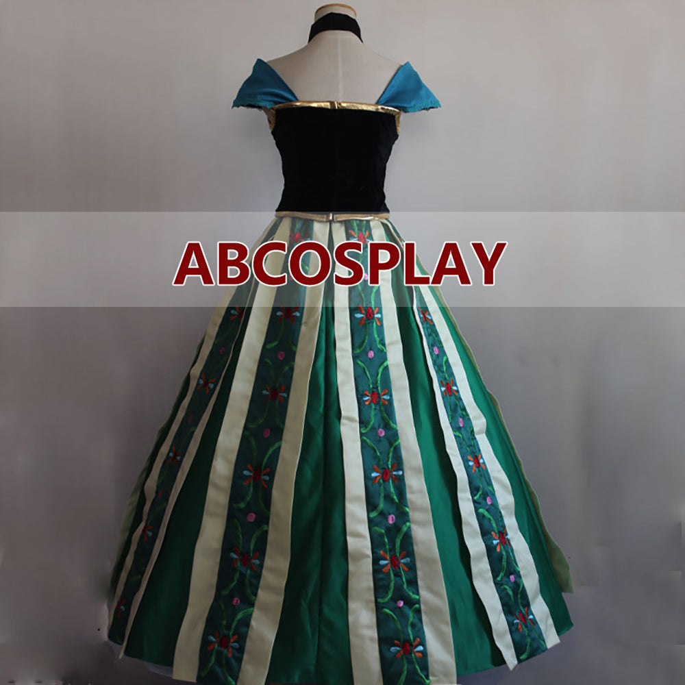 Frozen Anna Embroidery Dress Style 2 Cosplay Costume