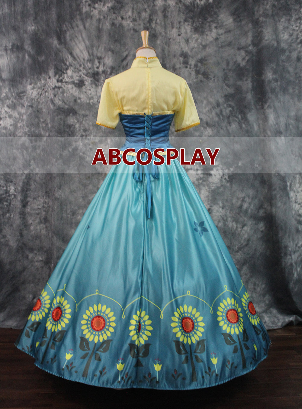 Frozen Fever Anna Printed Dress Cosplay Costume