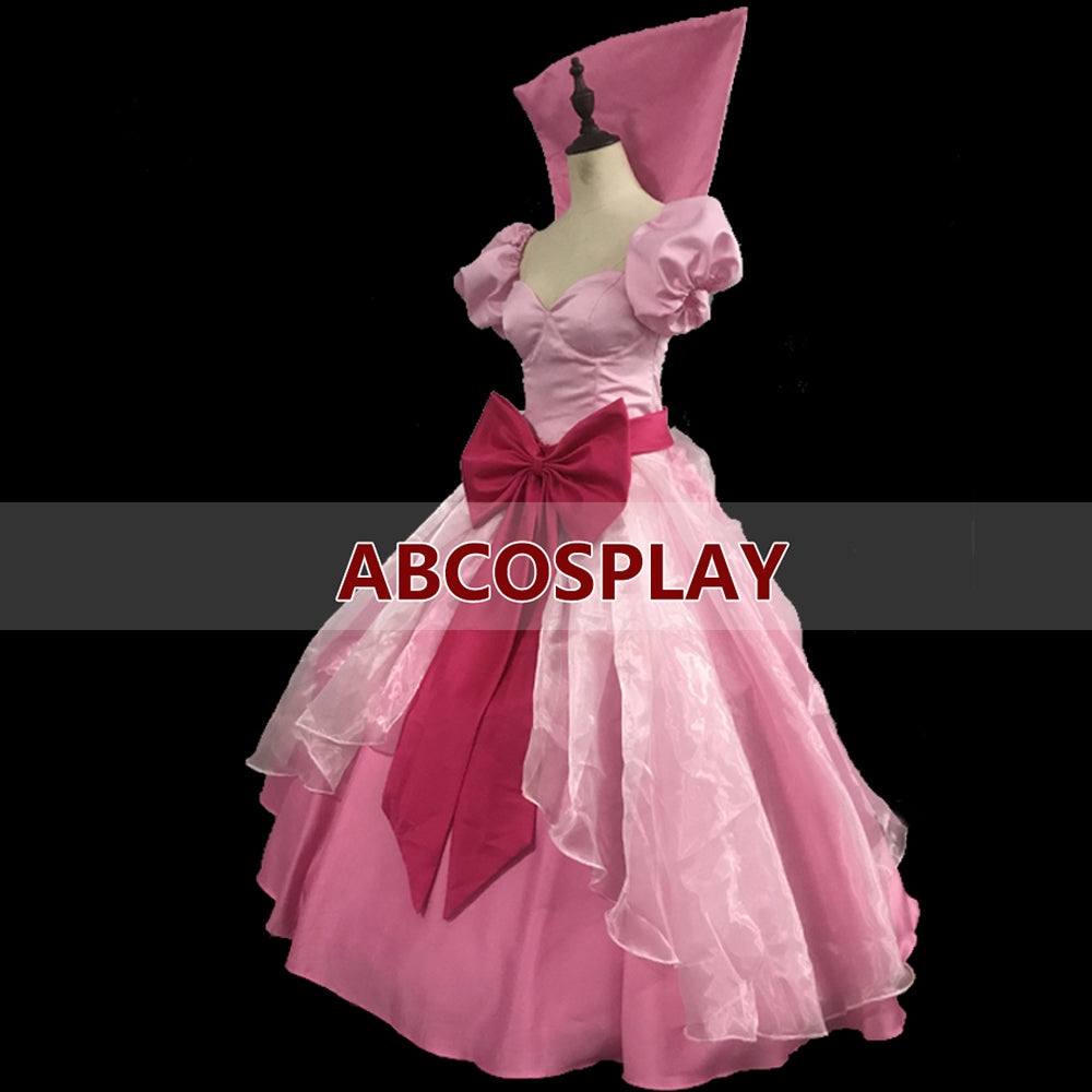 Princess And The Frog Princess Charlotte Pink Dress Cosplay Costume