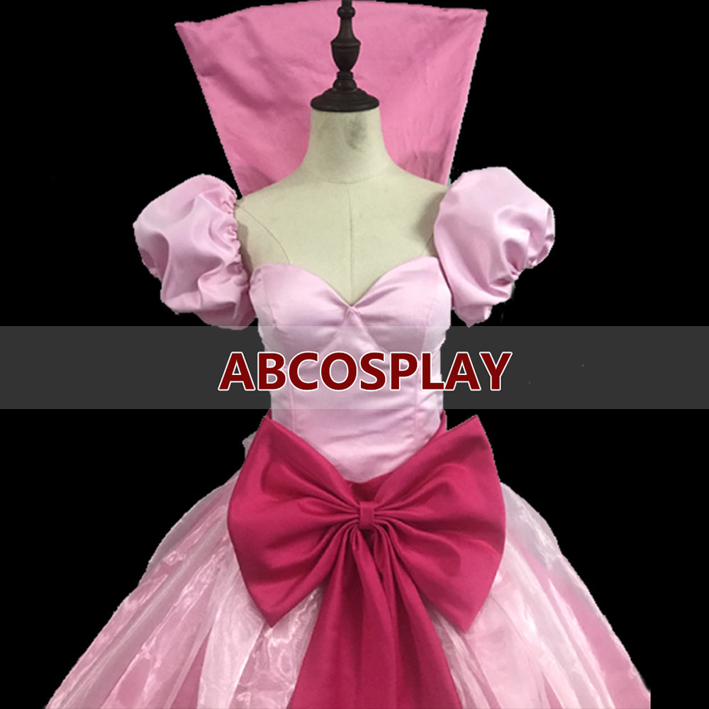 Princess And The Frog Princess Charlotte Pink Dress Cosplay Costume