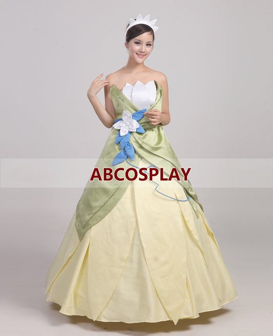 Princess And The Frog Princess Tiana Dress Woman Cosplay Costume