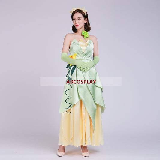 Princess And The Frog Tiana Dress Cosplay Costume