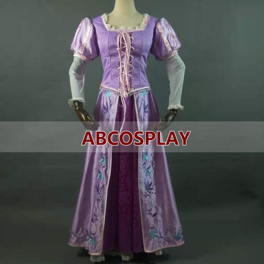 Rapunzel Cosplay Costume Tangled Rapunzel Embroidery Princess Dress