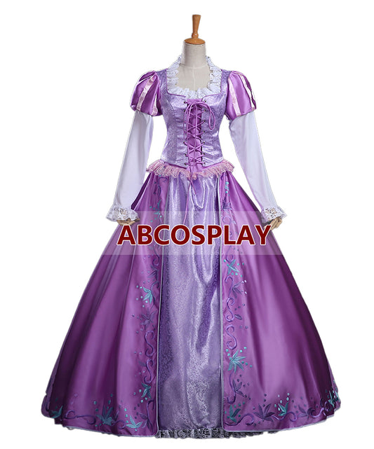 Rapunzel Princess Dress Tangled Rapunzel Embroidery Dress Cosplay Costume