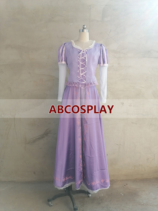 Rapunzel Princess Dress Tangled Rapunzel Printed Dress Cosplay Costume