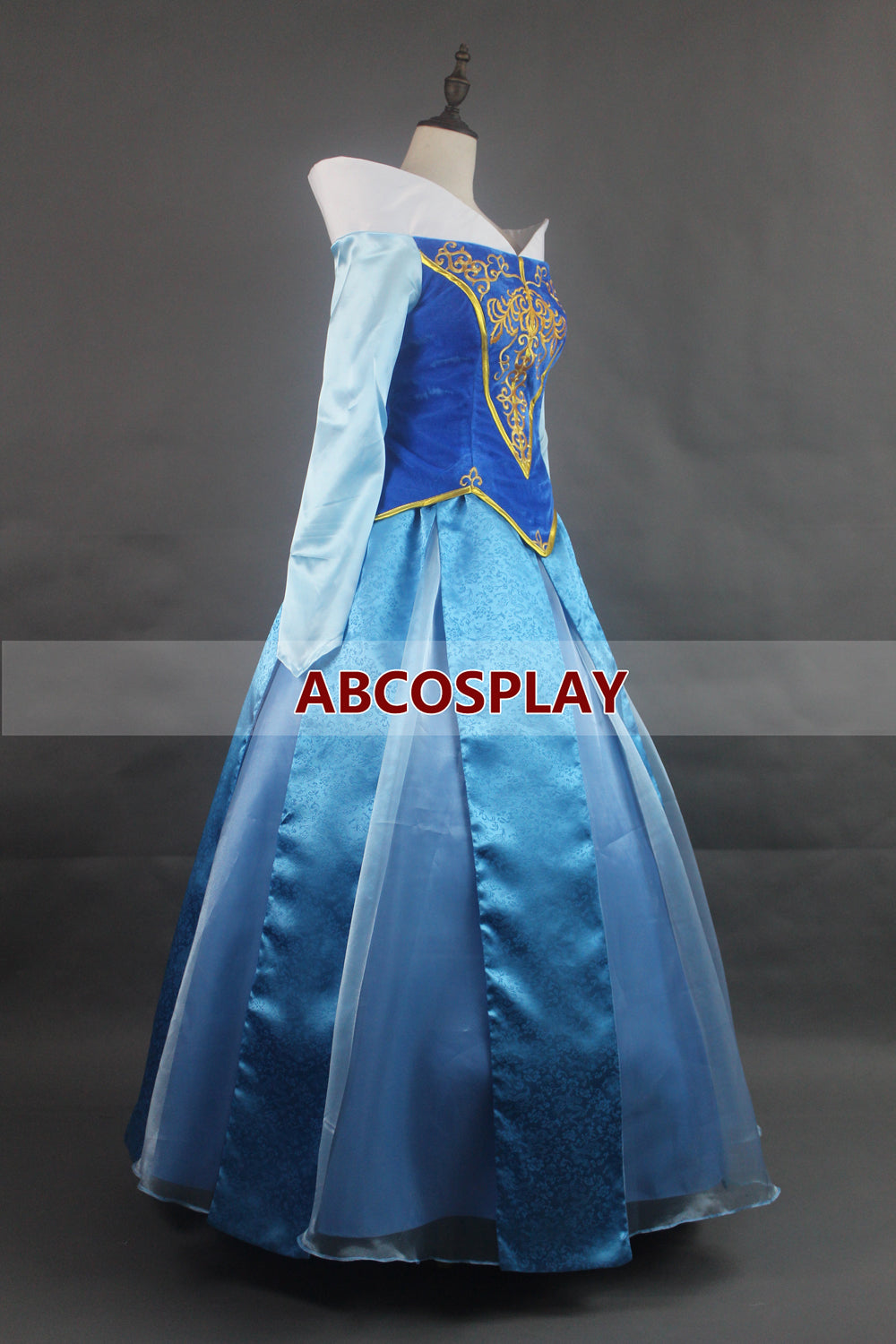Princess Sleeping Beauty Aurora Blue Dress Woman Cosplay Costume Adult Girls