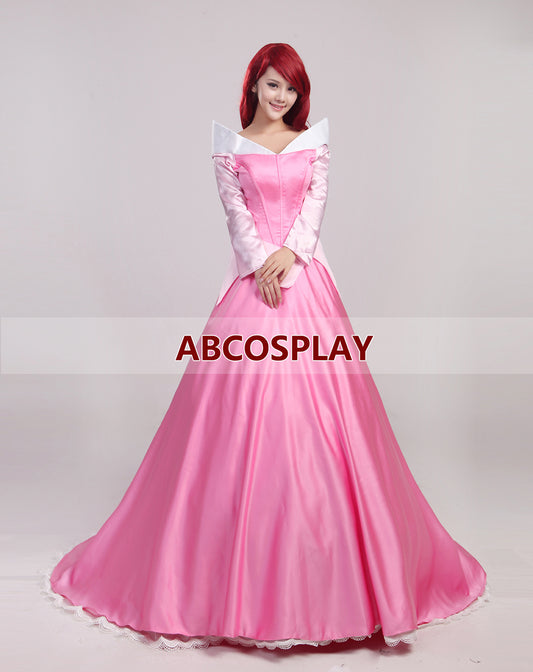 Princess Sleeping Beauty Auroa Dress Cosplay Costume Adult Girls