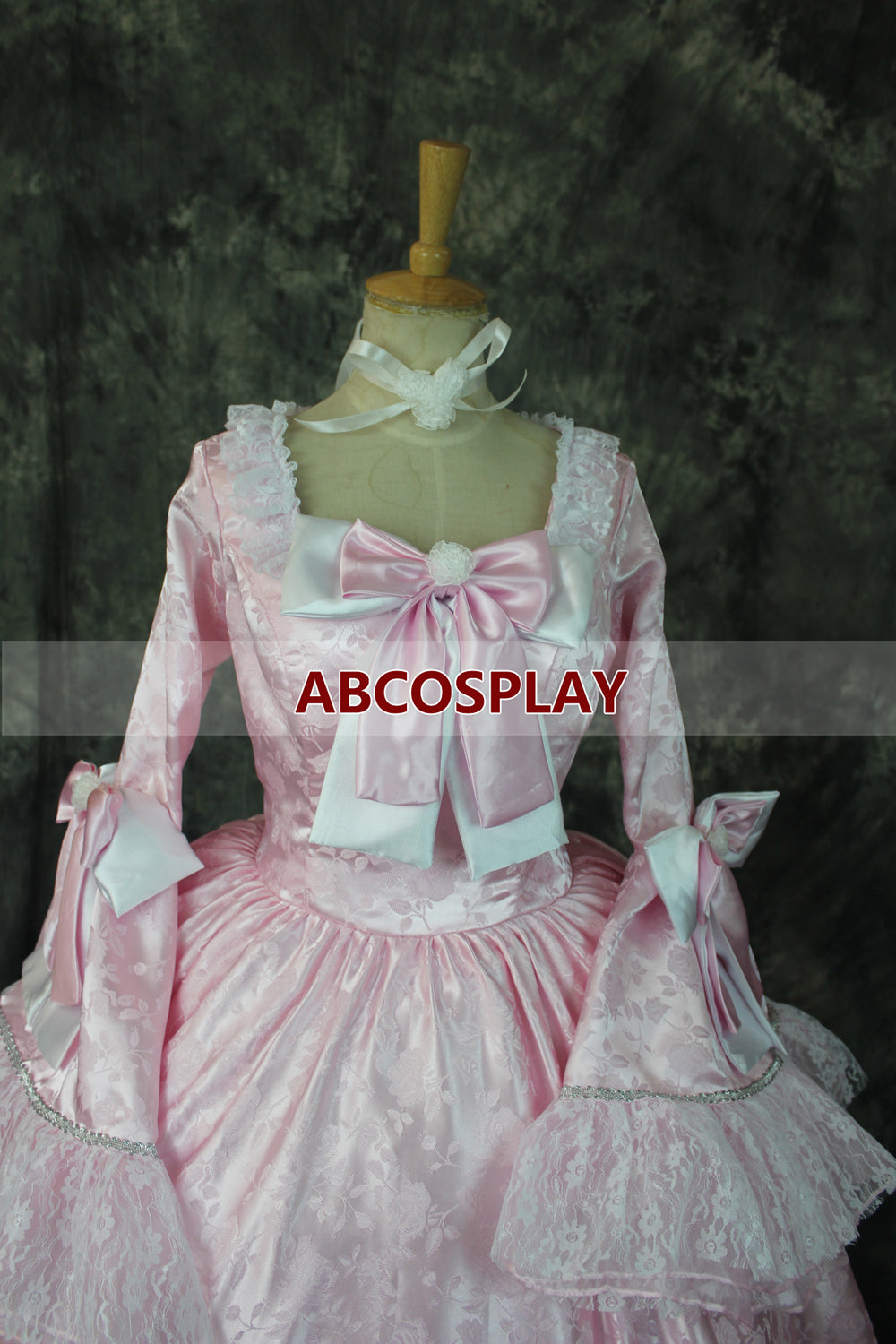 Sleeping Beauty Aurora Pink Brocade Dress Cosplay Costume