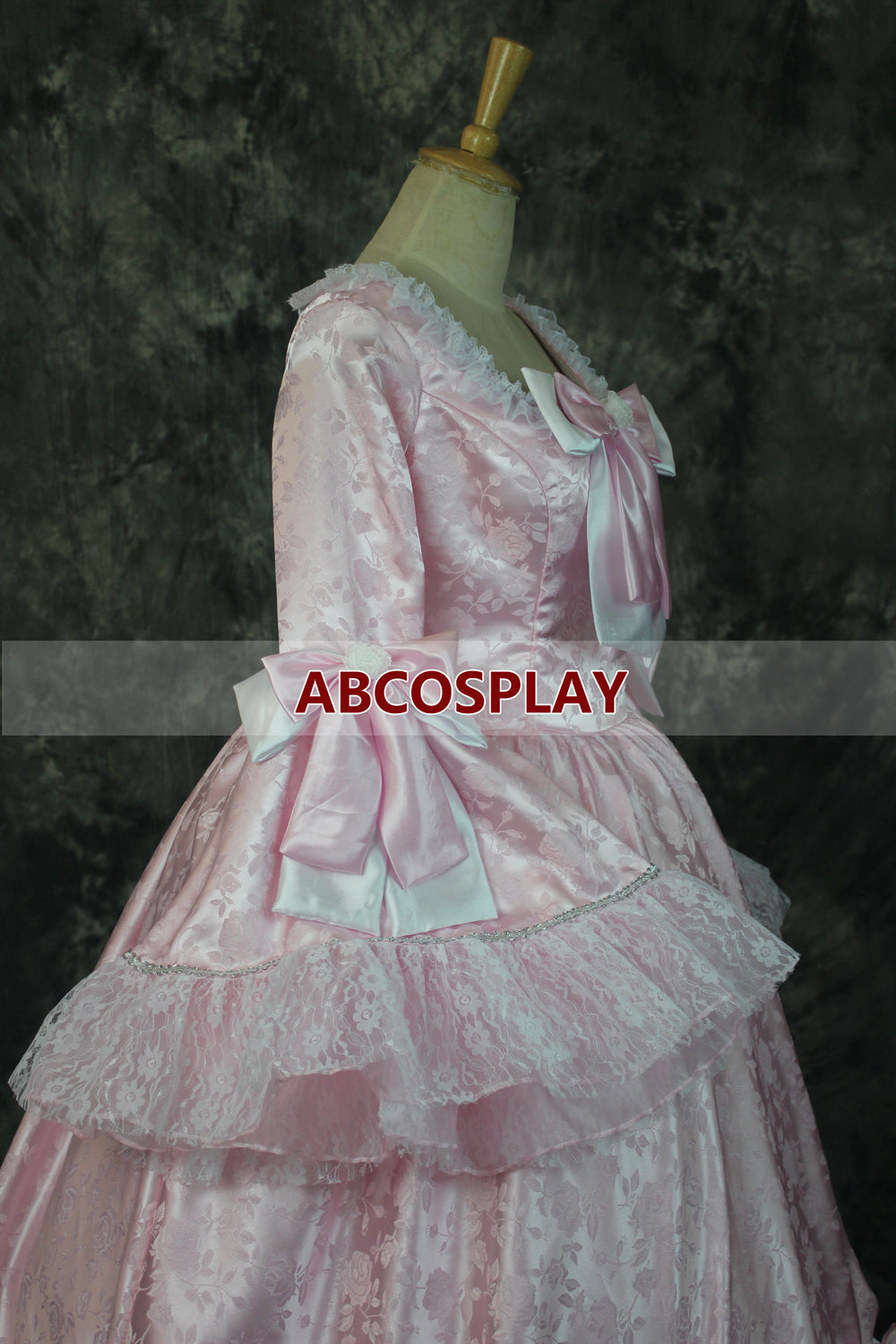 Sleeping Beauty Aurora Pink Brocade Dress Cosplay Costume