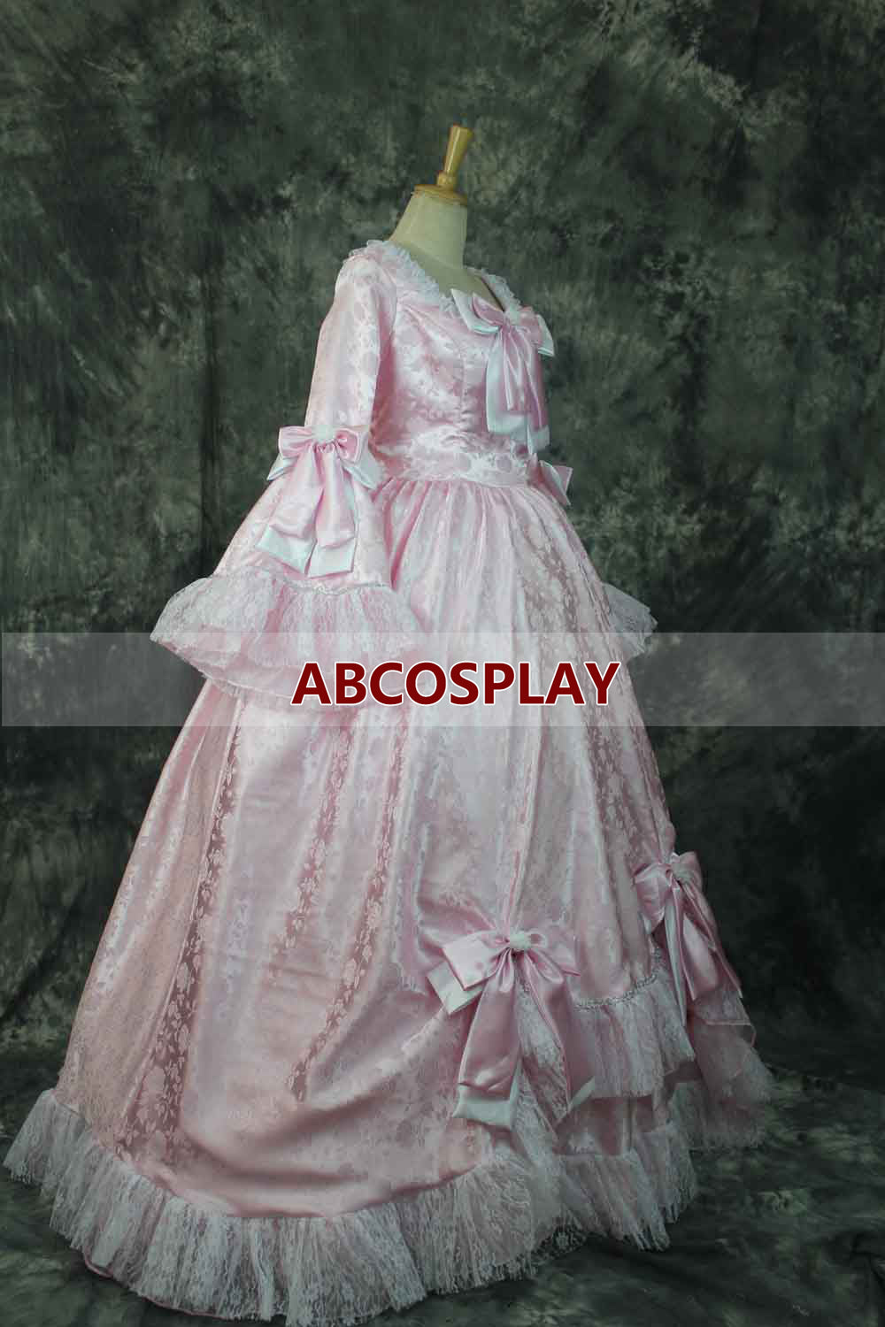 Sleeping Beauty Aurora Pink Brocade Dress Cosplay Costume