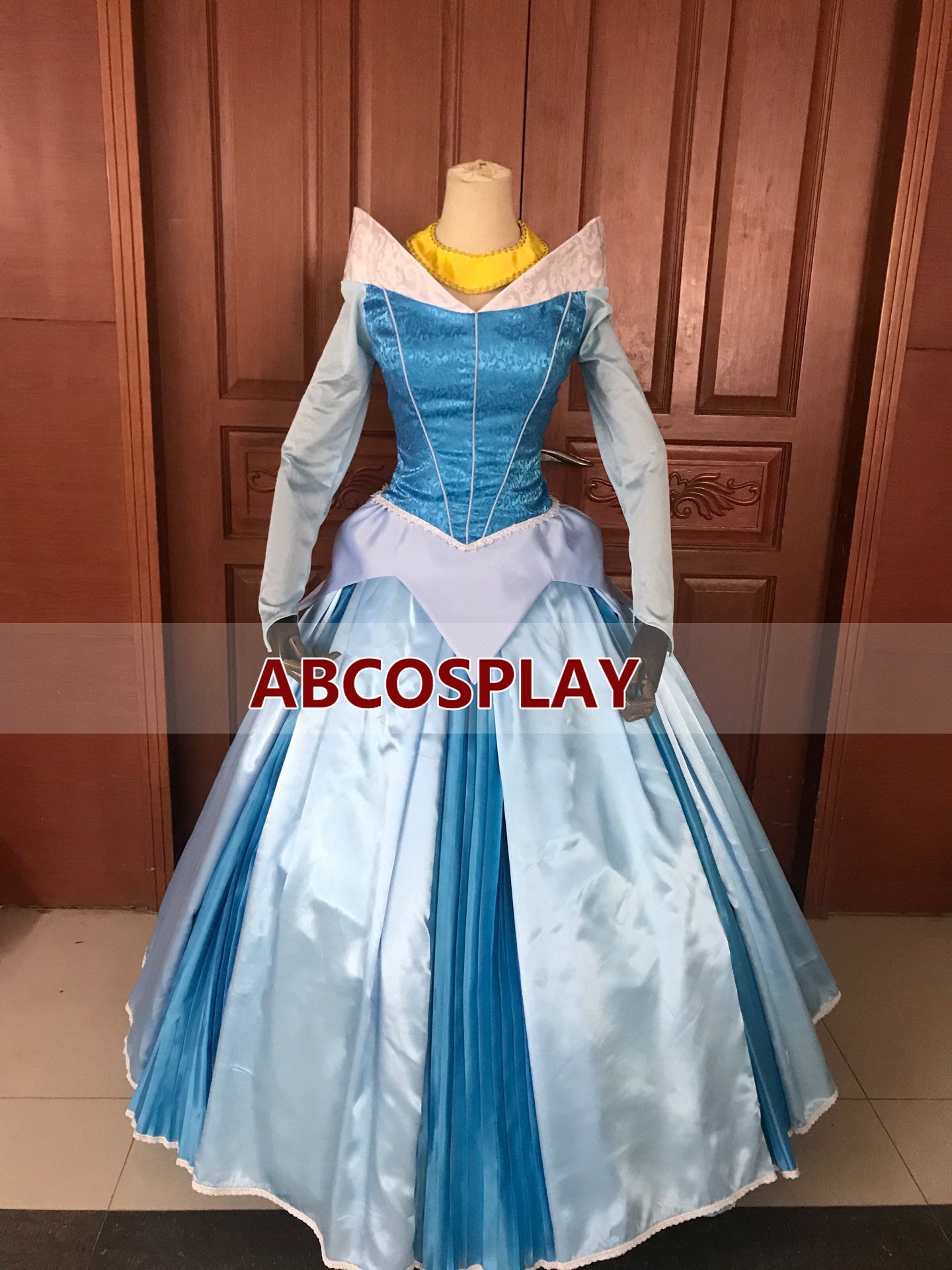 Sleeping Beauty Aurora Princess Dress Satin Cosplay Costume
