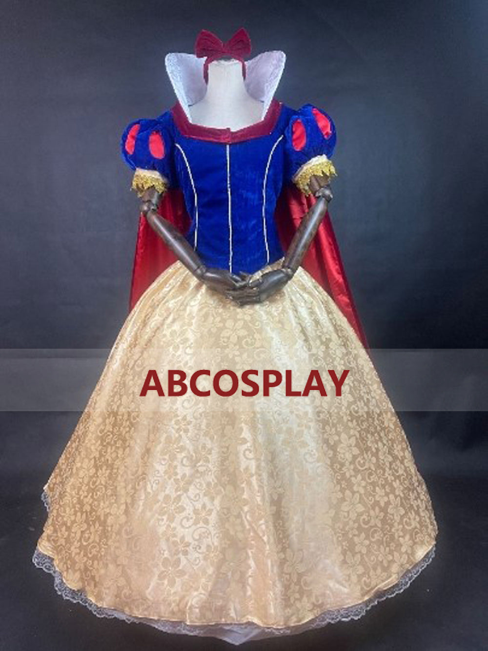 Snow White Brocade Satin Princess Dress Vs Cape Cosplay Costumes