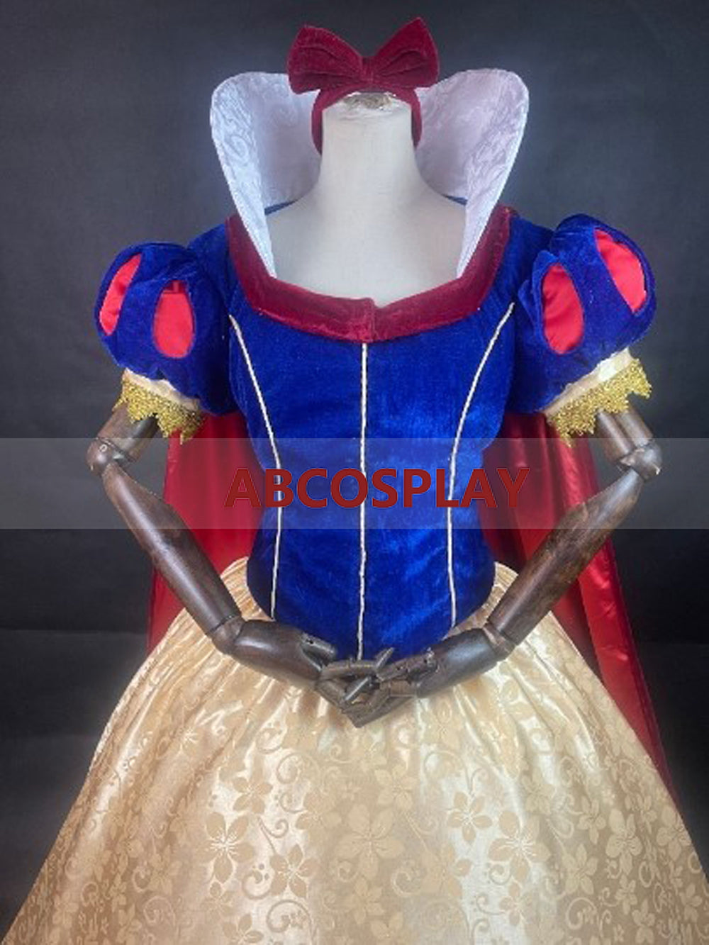 Snow White Brocade Satin Princess Dress Vs Cape Cosplay Costumes