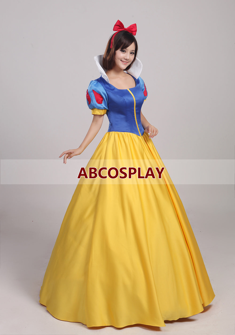 Princess Snow White Dress Classic Satin Snow White Cosplay Costume