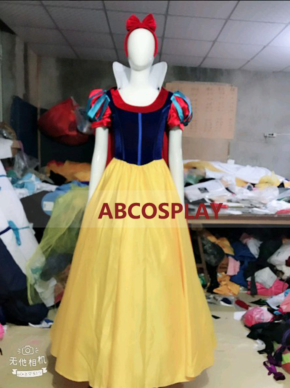 Snow White Princess Woman Dress Stripe Cosplay Costume