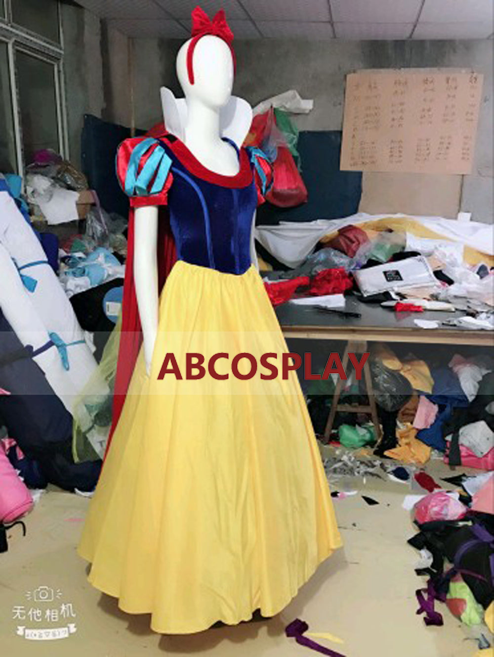Snow White Princess Woman Dress Stripe Cosplay Costume