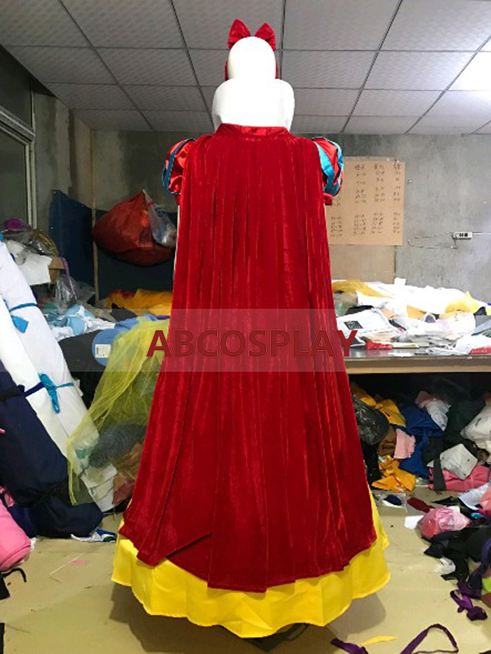 Snow White Princess Woman Dress Stripe Cosplay Costume