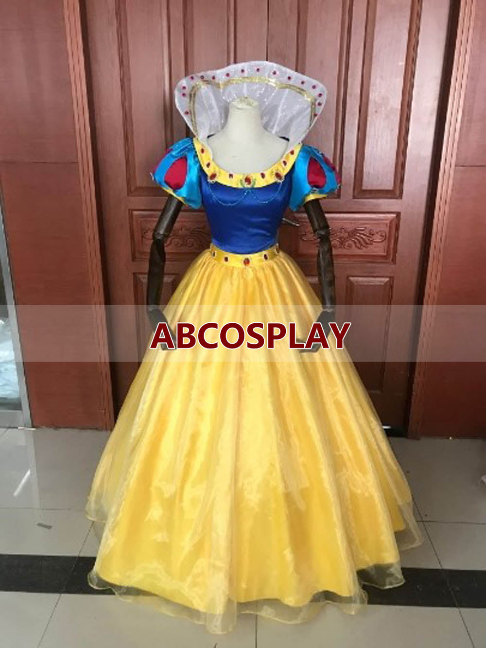 Princess Snow White Dress Satin Cosplay Costume