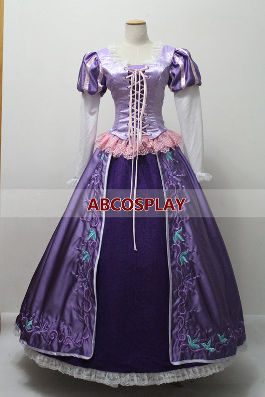 Tangled Rapunzel Cosplay Costume Tangled Rapunzel Embroidery Princess Dress