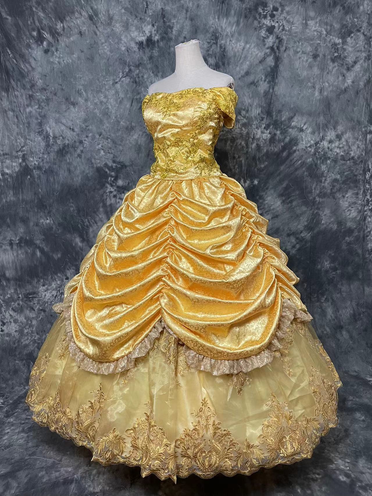Beauty And The Beast Princess Belle Dress Cosplay Costume
