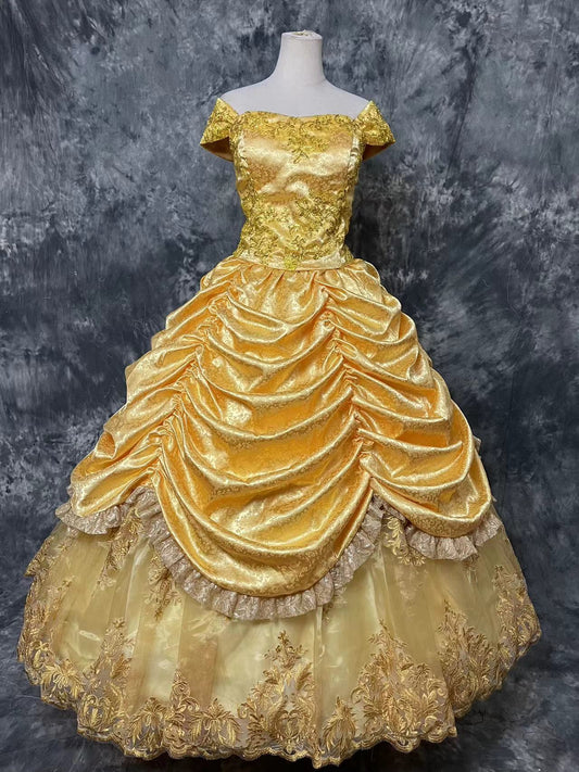 Beauty And The Beast Princess Belle Dress Cosplay Costume