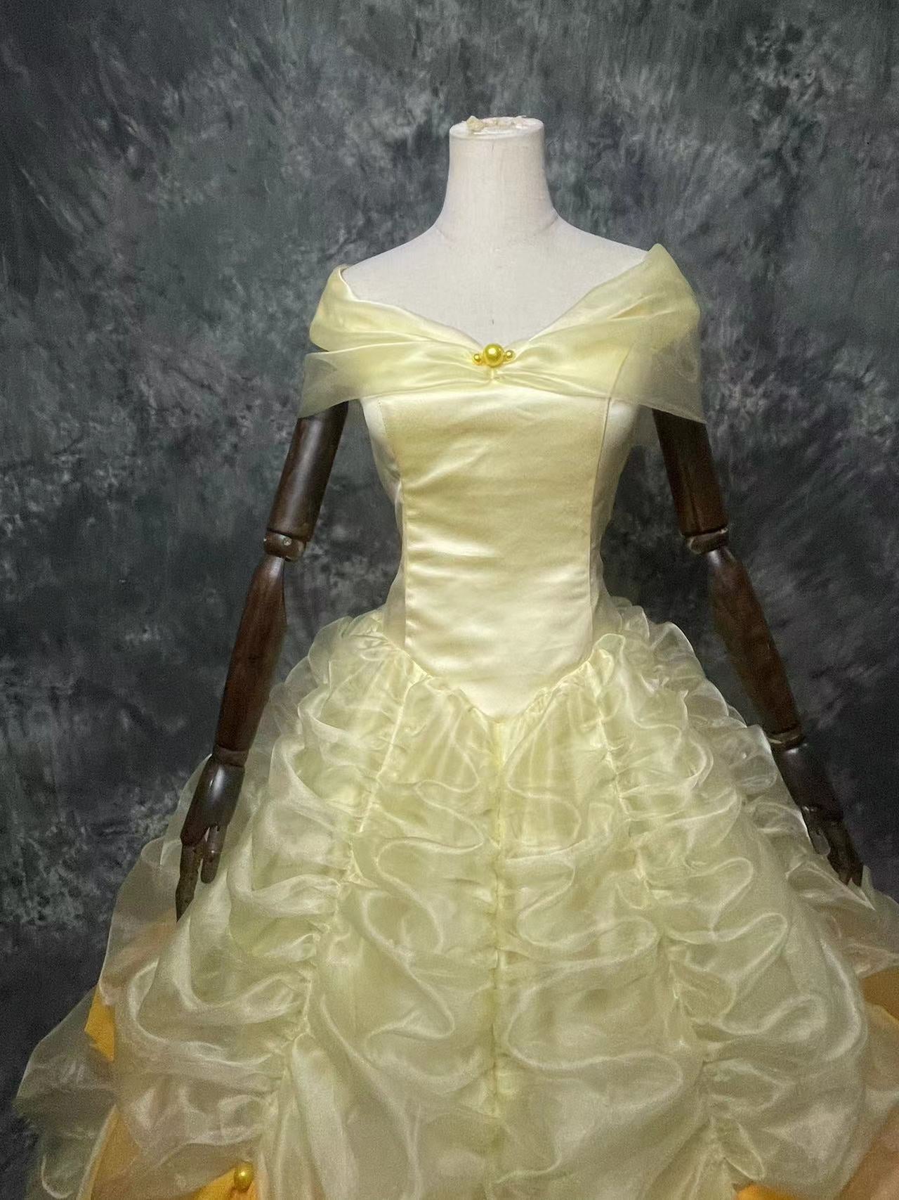 Beauty And The Beast Princess Belle Dress Cosplay Costume