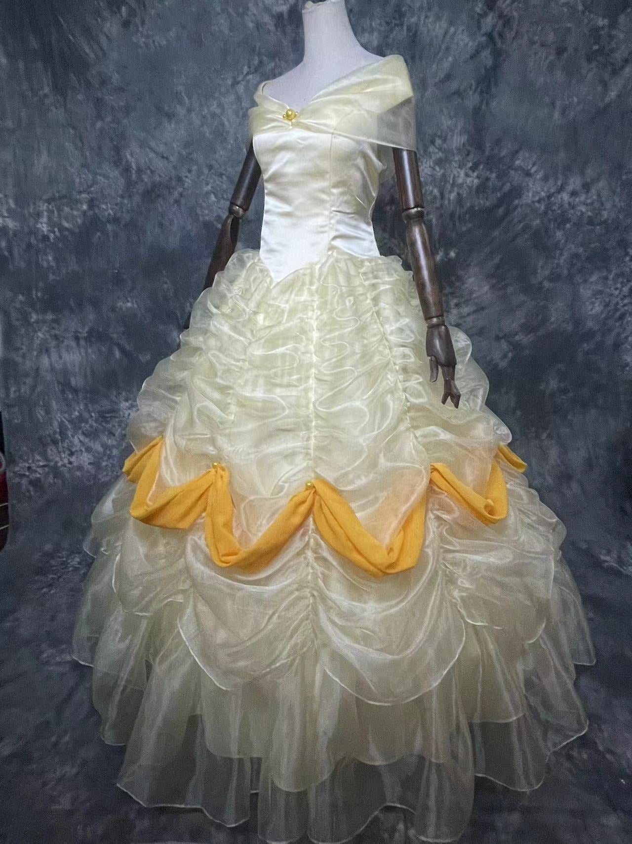 Beauty And The Beast Princess Belle Dress Cosplay Costume