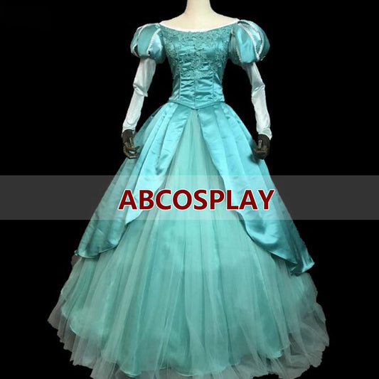 The Little Mermaid Ariel Green Dress Cosplay Costume